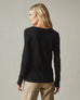 Women's Premium Slub Long Sleeve V-Neck Tee - Black